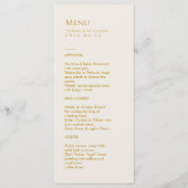 Elegant Gold Islamic Wedding Menu Card Flat Menu Menükarte (Vorderseite)
