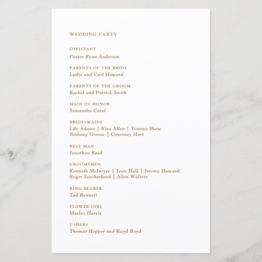 Elegant Gold Ivory Agate Wedding (Rückseite)