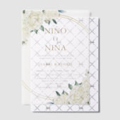 Elegant Gold Ivory Floral Spanisch Geschlecht Offe Pergament Einladungen (Versetzt (Einladung))