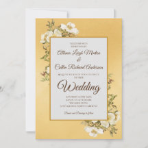 Elegant Gold Ivory Vintag Floral Luxury Wedding