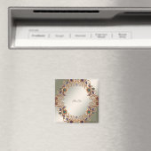 Elegant Gold Jewel Blume Magnet (In Situ (Geschirrspüler))