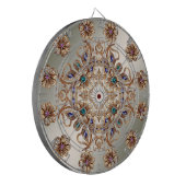 Elegant Gold Jewel Flowers Dartboard Dartscheibe (Vorderseite Links)