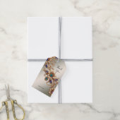 Elegant Gold Jewel Flowers Gift Tag Geschenkanhänger (Mit Garn)