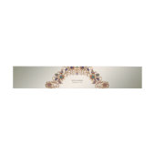 Elegant Gold Jewel Flowers Invitation Belly Band (Flach)