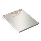 Elegant Gold Jewel Flowers Notepad Notizblock (angewinkelt)
