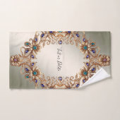 Elegant Gold Jewel Flowers Towel Set (Handtuch)