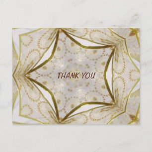 Elegant Gold Kaleidoscope Star Postkarte