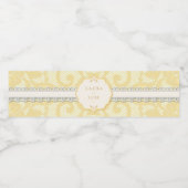 Elegant Gold Lace Wasserflaschenetikett (Einzelnes Label)