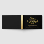 Elegant Gold Las Vegas Sign Gästebuch (Voll)