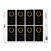 Elegant Gold Laurel Wreath auf der Black Wedding W (Vorne)