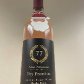 Elegant Gold Laurel Wreath Weinetikett