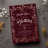 Elegant Gold Leaf Birthday Folieneinladung