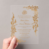 Elegant Gold Leaf Islamische Hochzeit