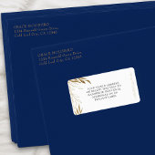 Elegant Gold Leaf und Confetti Gerahmte Adresse Adressaufkleber