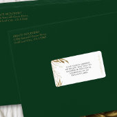 Elegant Gold Leaf und Confetti Gerahmte Adresse Adressaufkleber