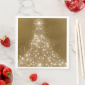 Elegant Gold Lighted Christmas Tree Serviette (Beispiel)
