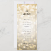 Elegant Gold Lights 16th Birthday Program Menu  Einladung (Rückseite)