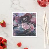 Elegant Gold Lila Blue Hydrangeas 75. Geburtstag Serviette (Beispiel)