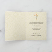 Elegant Gold Lily Christliches Beileid Vielen Dank Dankeskarte (Innenseite)