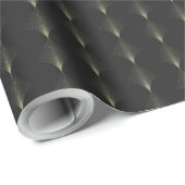 Elegant Gold Line Geometric Pattern Geschenkpapier (Rolleneckpunkt)