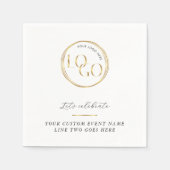 Elegant Gold Logo Corporate Business Event Branded Serviette (Vorderseite)