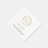Elegant Gold Logo Corporate Business Event Branded Serviette (Ecke)