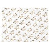 Elegant Gold Look Script glücklich Neues Jahr Tischdecke (Vorderseite (Horizontal))