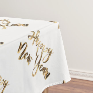 Elegant Gold Look Script glücklich Neues Jahr Tischdecke