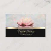 Elegant Gold, Lotus Blume Holographic Opal Visitenkarte (Vorderseite)