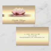 Elegant Gold Lotus Blume Yoga Instructor Visitenkarte (Vorne/Hinten)