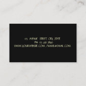 Elegant Gold, Lotus Blume Yoga Instructor Visitenkarte (Rückseite)