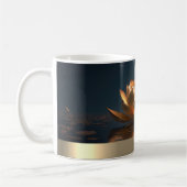 Elegant Gold Lotus Dark Yoga Kaffeetasse (Links)