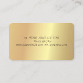 Elegant Gold Lotus Gold Confetti Yoga Instructor Visitenkarte (Rückseite)