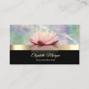 Elegant Gold, Lotus Holographic Opal Visitenkarte