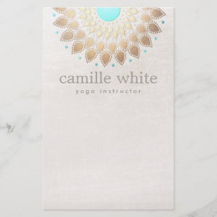 Elegant Gold Lotus Natural Health and Beauty Flyer