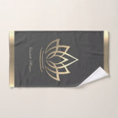 Elegant Gold Lotus, Yoga Badhandtuch Set (Handtuch)
