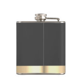 Elegant Gold Lotus, Yoga Flachmann (Rückseite)