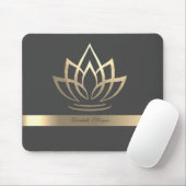 Elegant Gold Lotus, Yoga Mousepad (Mit Mouse)
