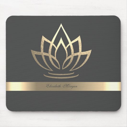 Elegant Gold Lotus, Yoga Mousepad (Vorne)