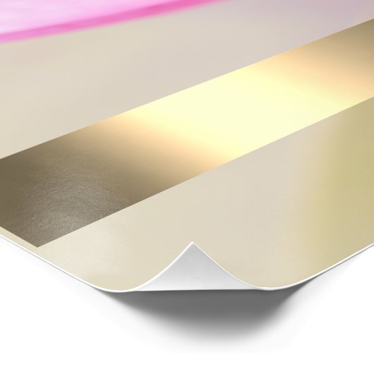 Elegant Gold, Lotus, Yoga Poster (Ecke)