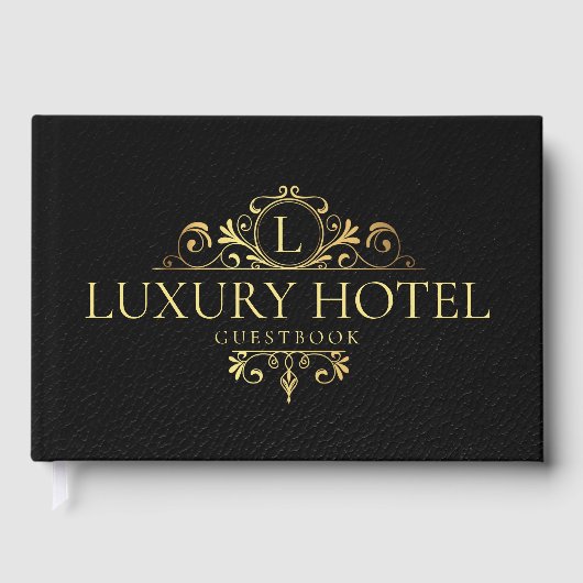 Elegant Gold | Luxury Hotel Gästebuch (Vorderseite)
