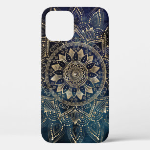 Elegant Gold Mandala Blue Galaxy Case-Mate iPhone Hülle