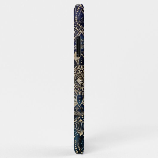 Elegant Gold Mandala Blue Galaxy Case-Mate iPhone Hülle (Hinten/Rechts)