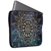 Elegant Gold Mandala Blue Galaxy Laptopschutzhülle (Vorne Rechts)