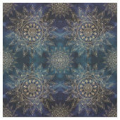 Elegant Gold Mandala Blue Galaxy Stoff (Muster)