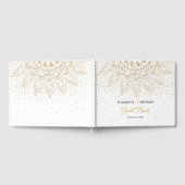 Elegant Gold Mandala Confetti Design Gästebuch (Voll)