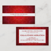 Elegant Gold Mandala Lotus Flower Logo Yoga Visitenkarte (Vorne/Hinten)