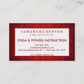 Elegant Gold Mandala Lotus Flower Logo Yoga Visitenkarte (Rückseite)