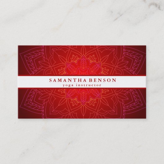 Elegant Gold Mandala Lotus Flower Logo Yoga Visitenkarte (Vorderseite)