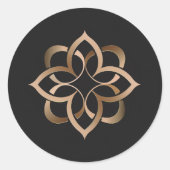 Elegant Gold Mandala Sticker (Vorderseite)